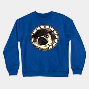 pug in hat Crewneck Sweatshirt